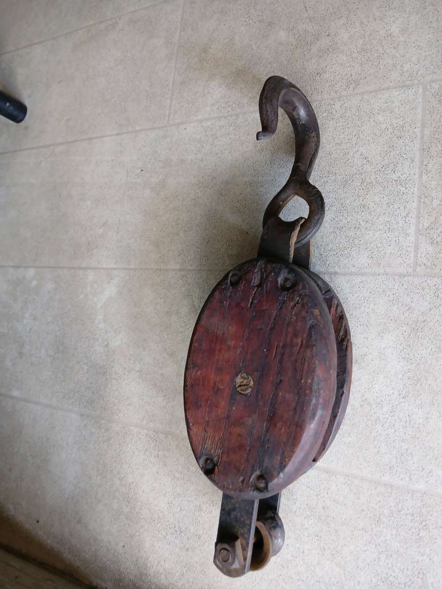 antique barn pulley