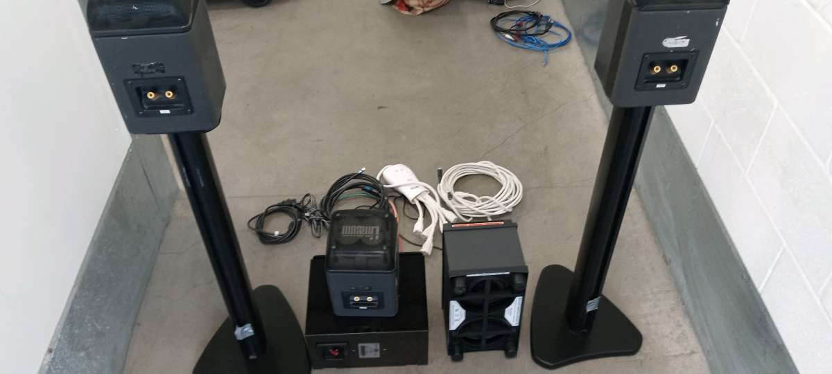 the speaker  and the subwoofer