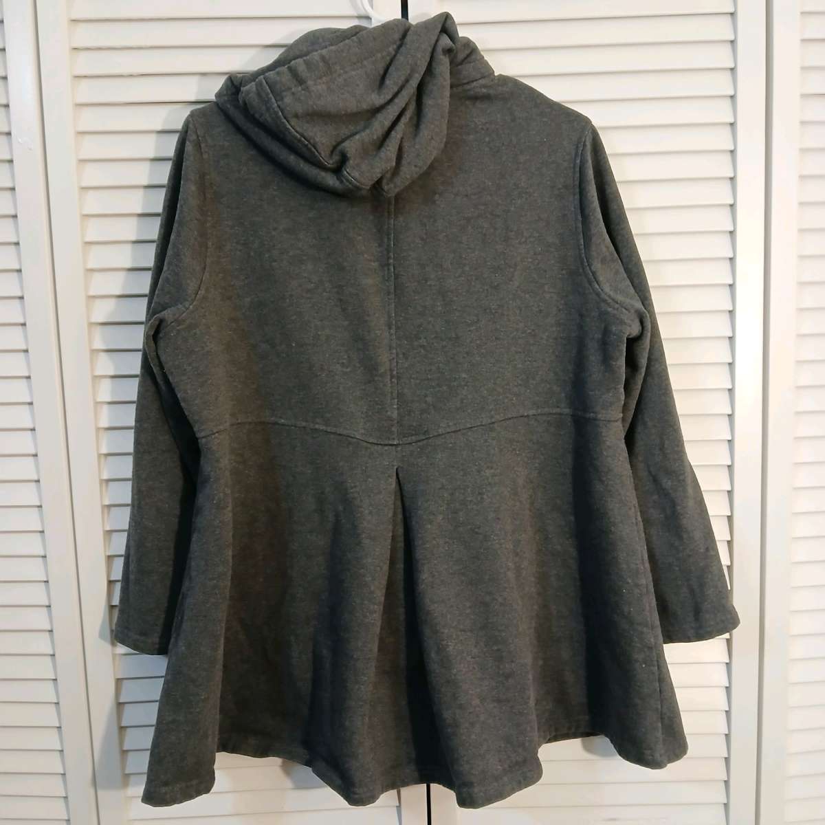 Torrid Charcoal Hooded Knit Button Up Jacket for Women Size1