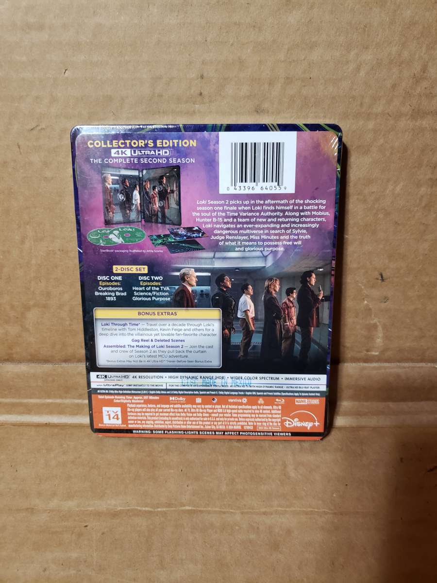 Loki The Complete Second Season  4K UHD Bluray Steelbook NEW