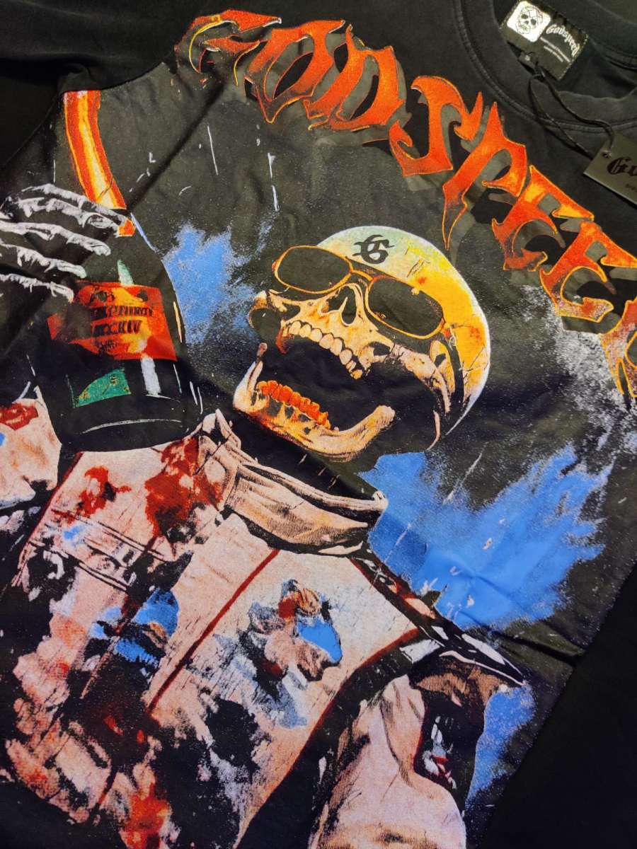 Godspeed Victory Toast Tshirt Black Wash