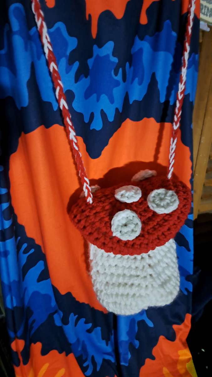 Crotchet Mushroom bag or luminary
