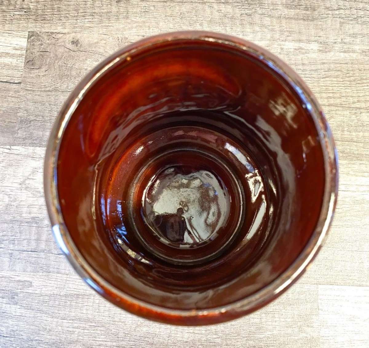 Vintage Kitchen Utensil Holder 70s Retro Kitchen Brown Ivory