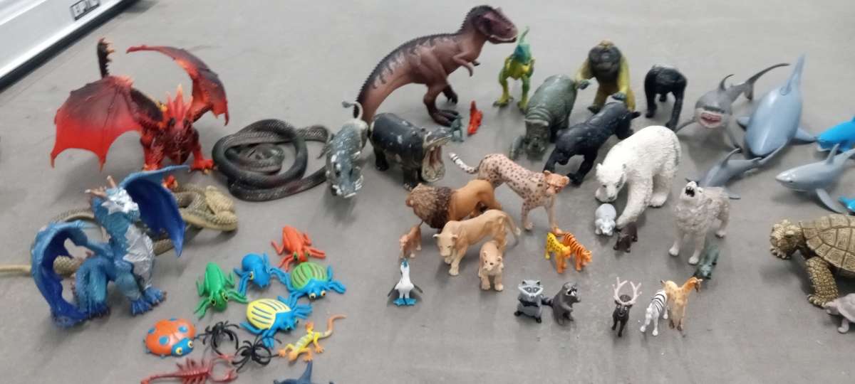 the collection of dinosaurs and more animals