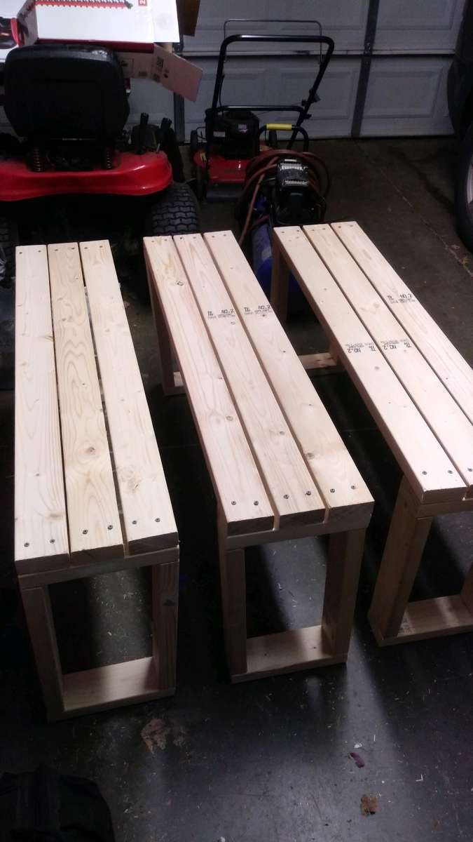 3 Benches 60 dollars each solid wood