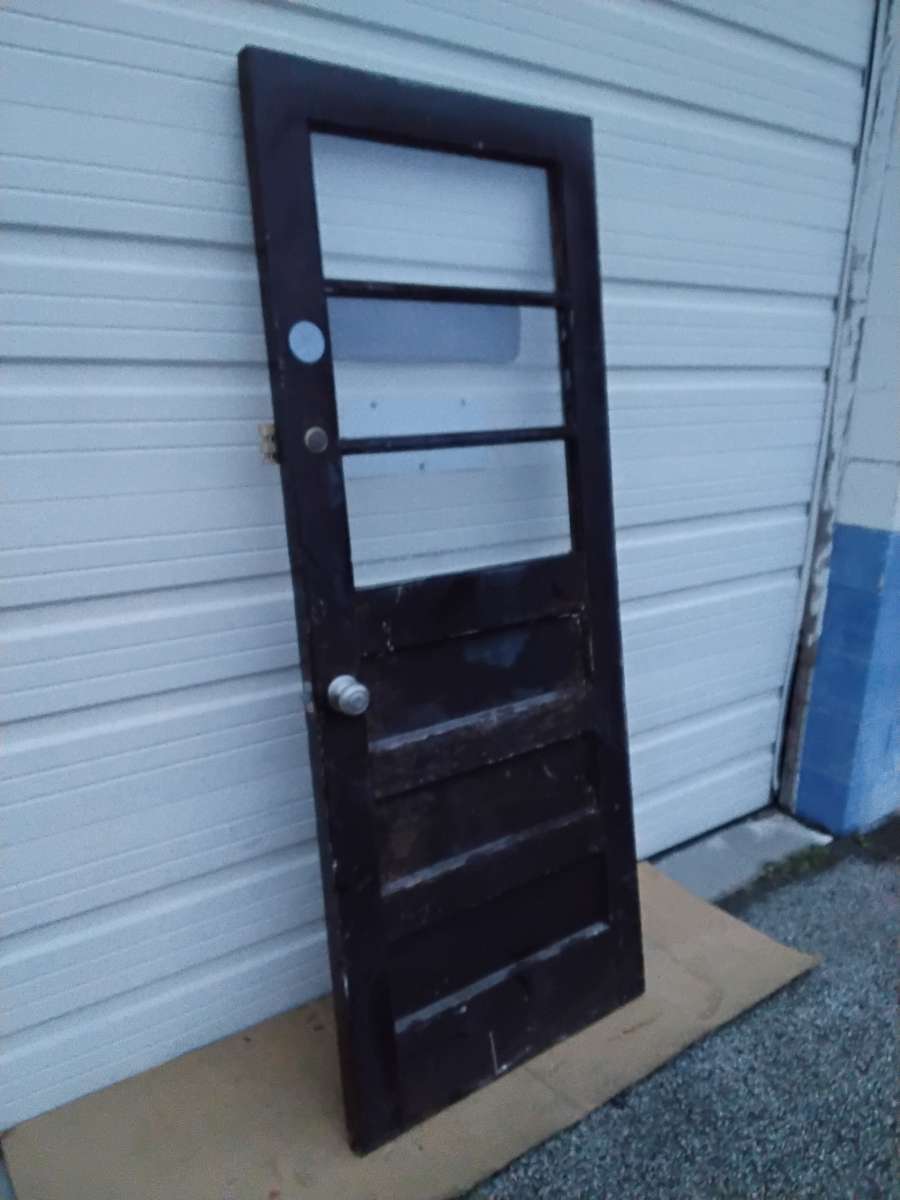 Nice Black 3 Light Solid Wood Door RH Swing Like New