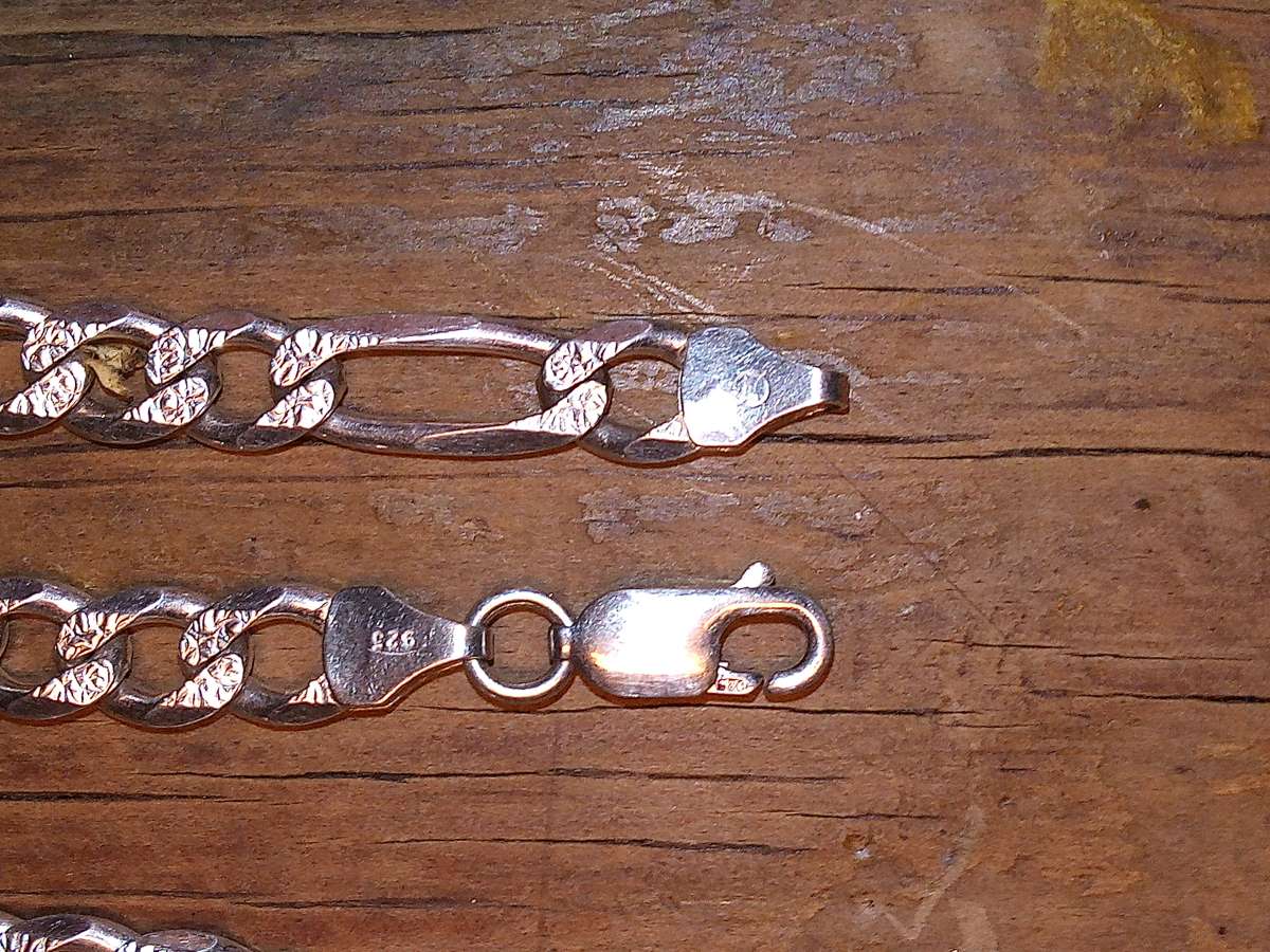 22 inch Hallmark diamond cut 925 Italian silver necklace