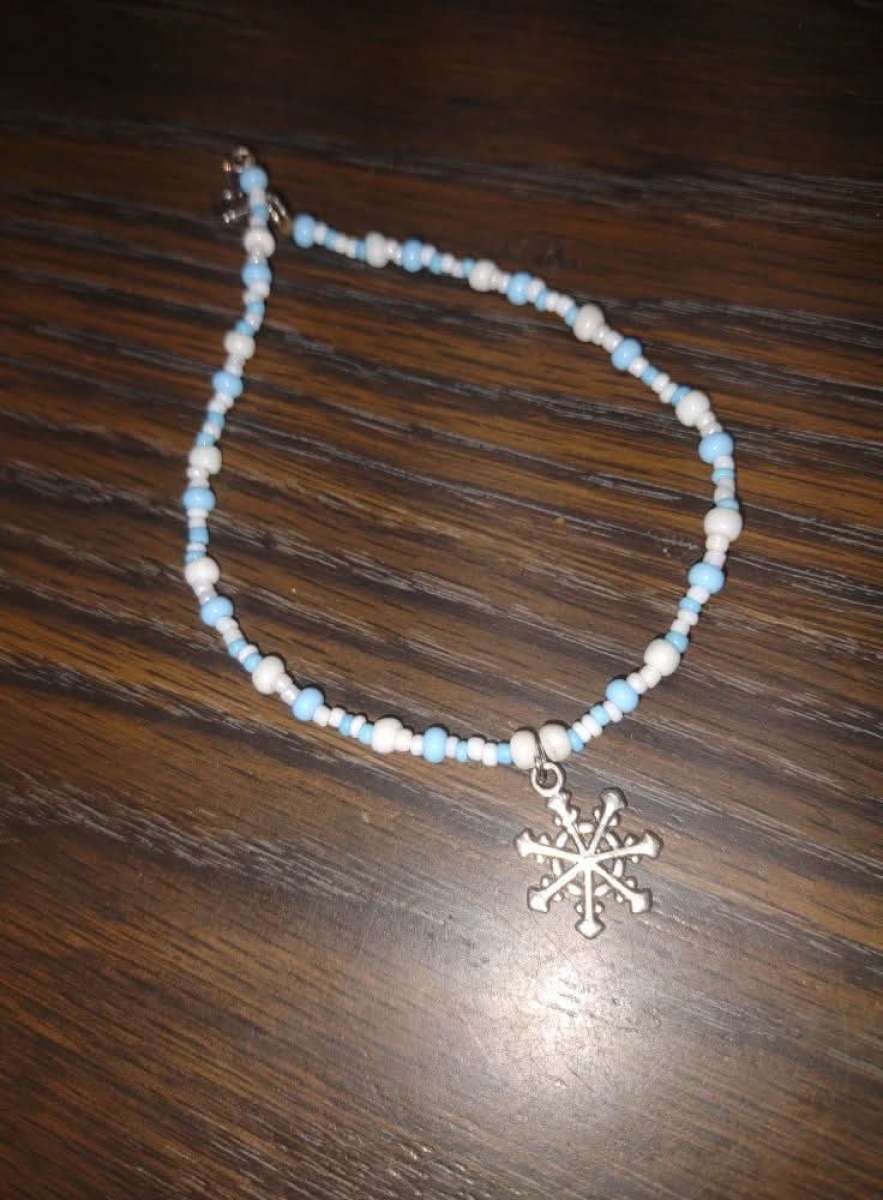snowflake anklet