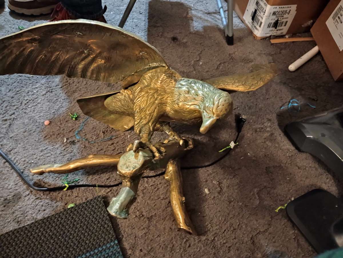 bronze eagle statue
