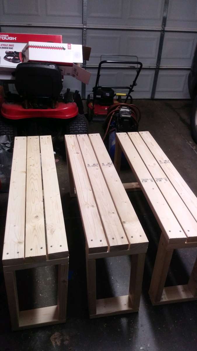 3 Benches 60 dollars each solid wood