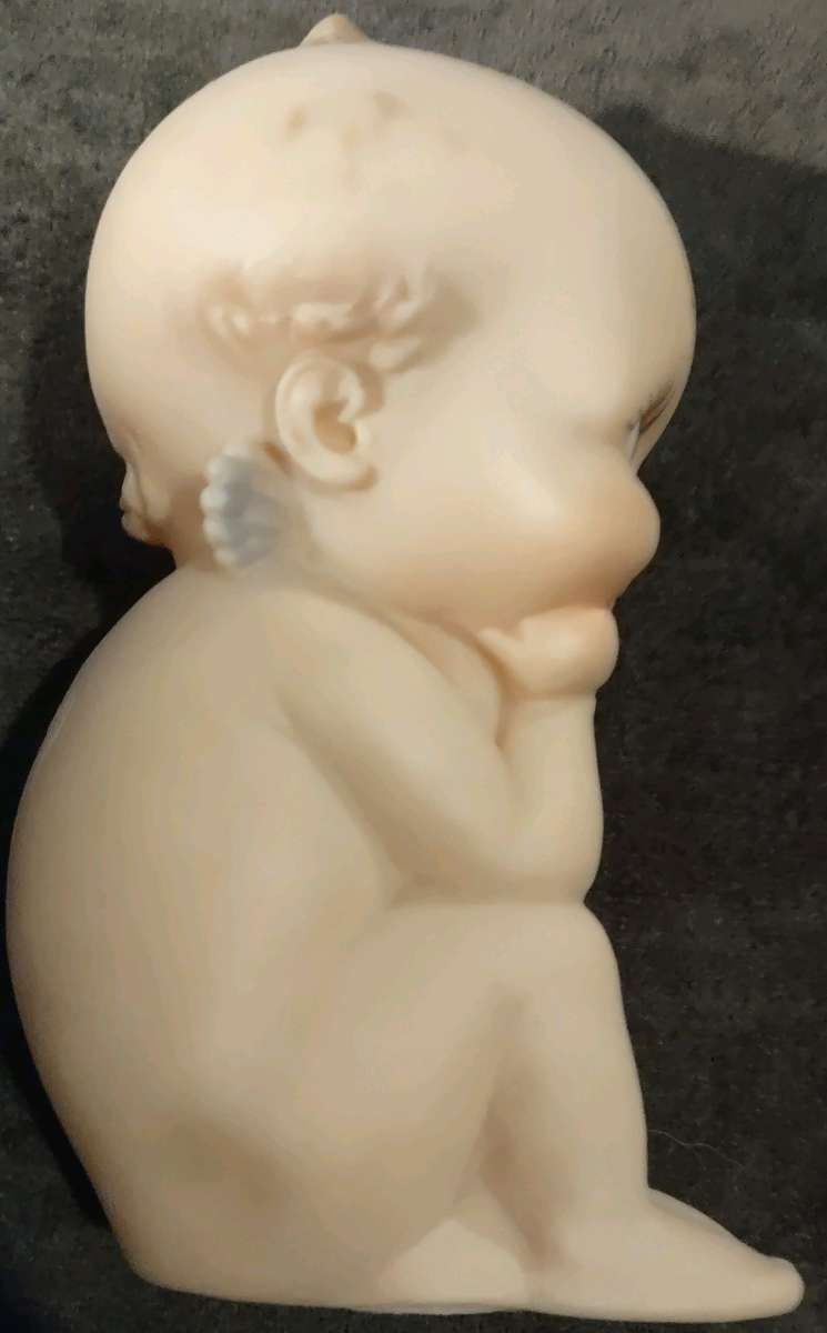 THINKER KEWPIE SQUEAKY DOLL  CAMEO  VINTAGE ROSE ONEILL