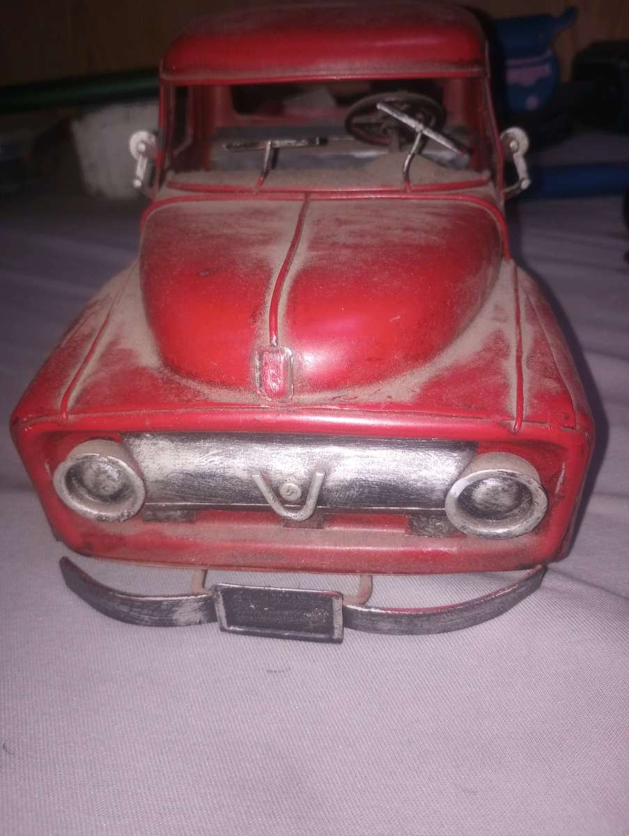 vintage Red Metal Trucks