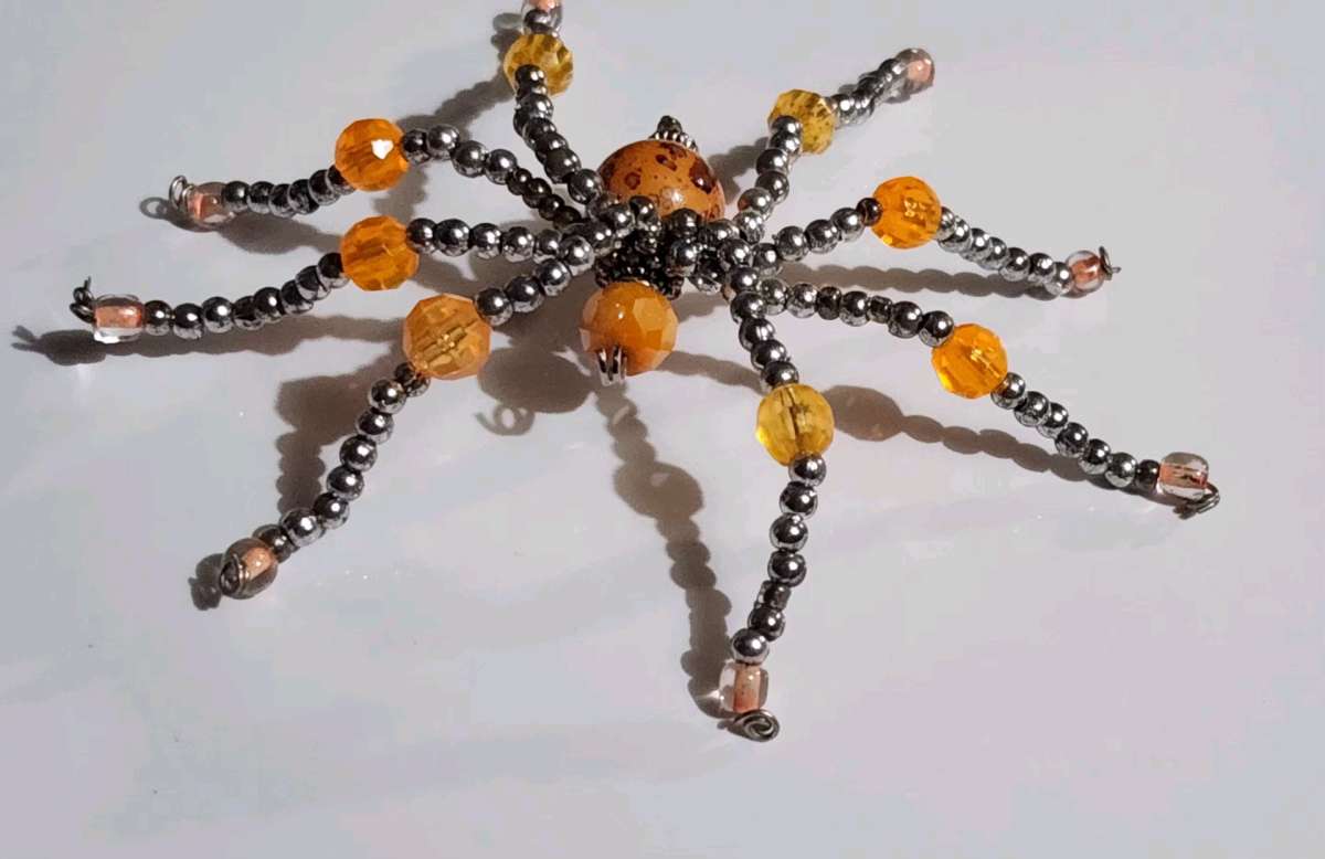 handmade beaded spider
