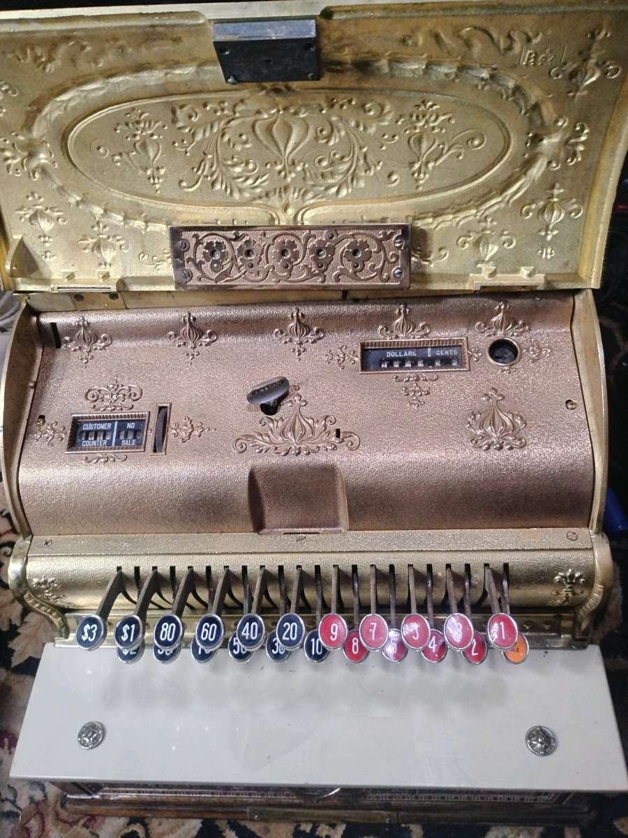 1912 national Brass cash register