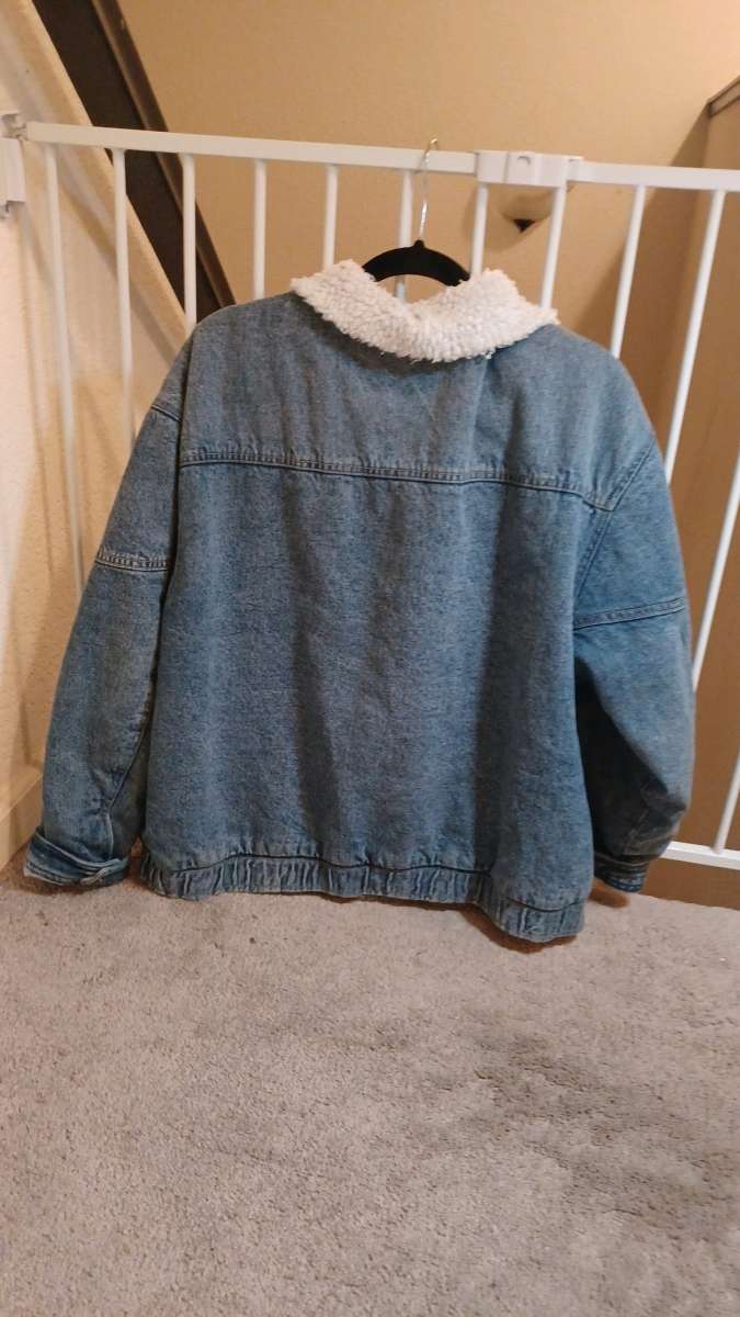 wild fable jean jacket with fur