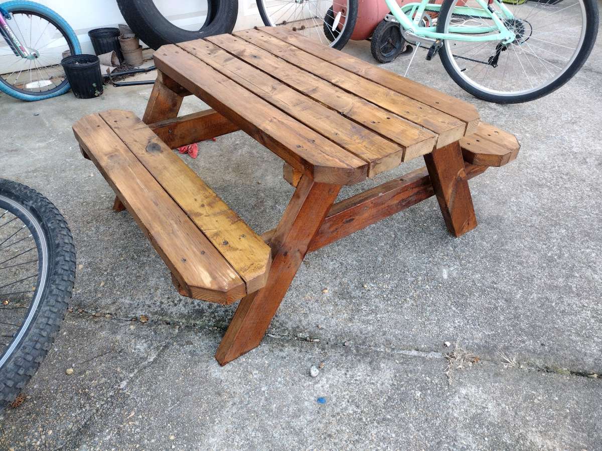 hand built Kids and adult sized picnic tables