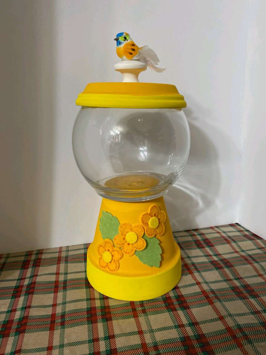 Homemade terracotta what not jars