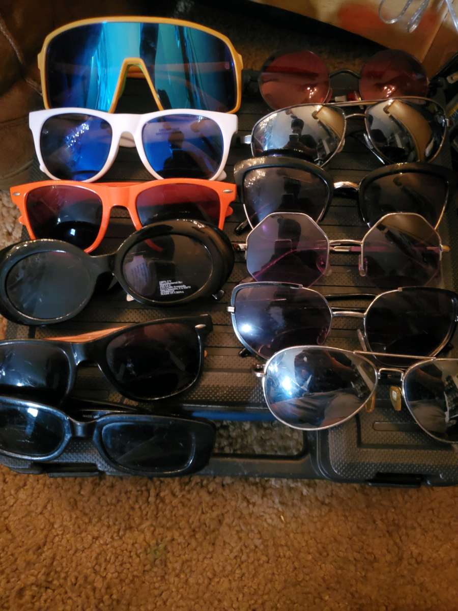 sun glasses 10 bucks for all 12 pairs