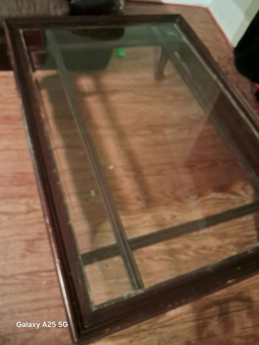 A glass coffee table