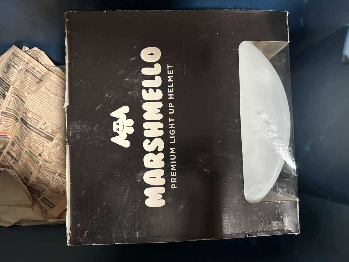 Marshmallow light up helmet costume