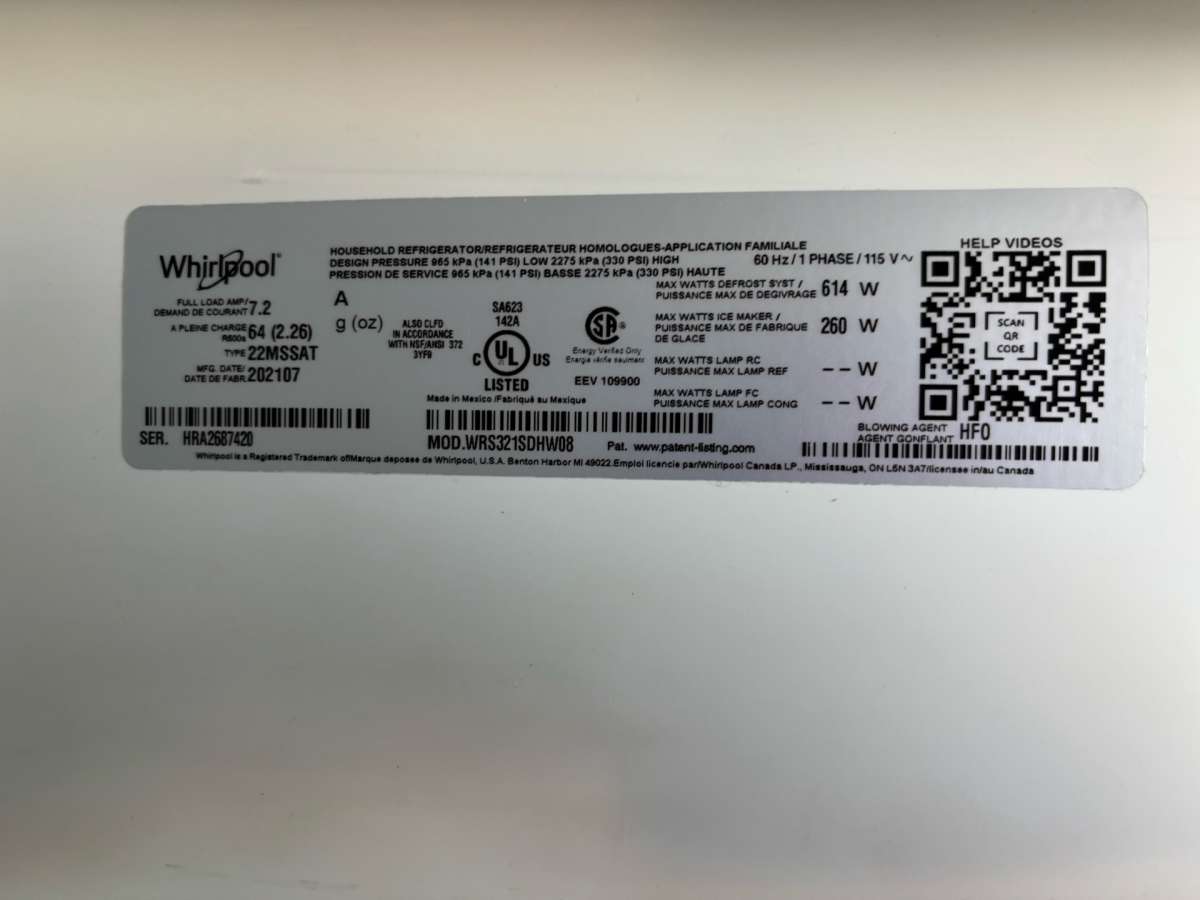 Double door Whirlpool Refrigerator