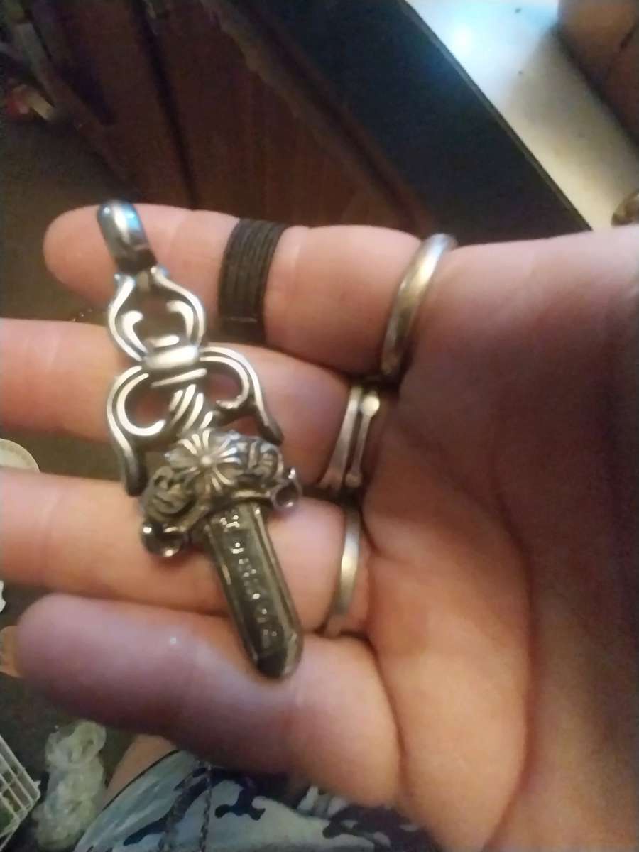 chrome hearts old school dagger pendant