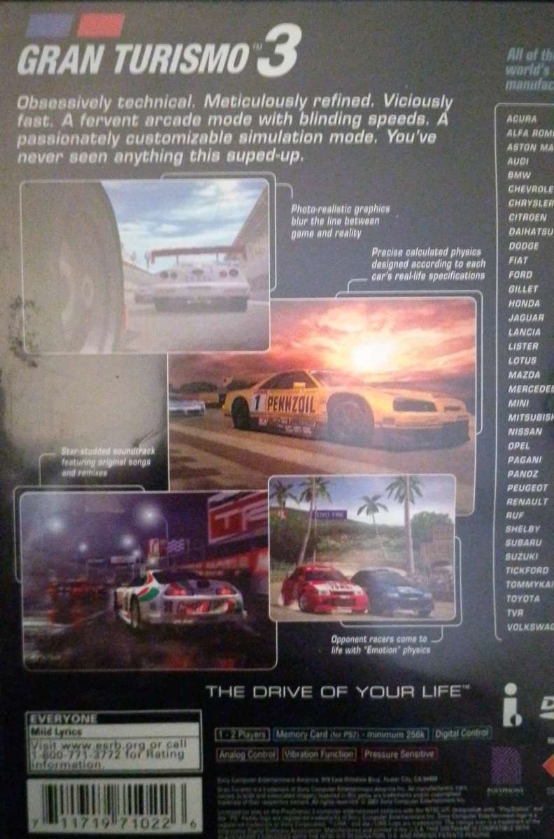 Gran Turismo 3 for PS2