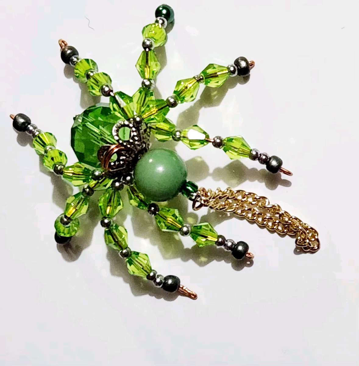 handmade glass beaded spider
