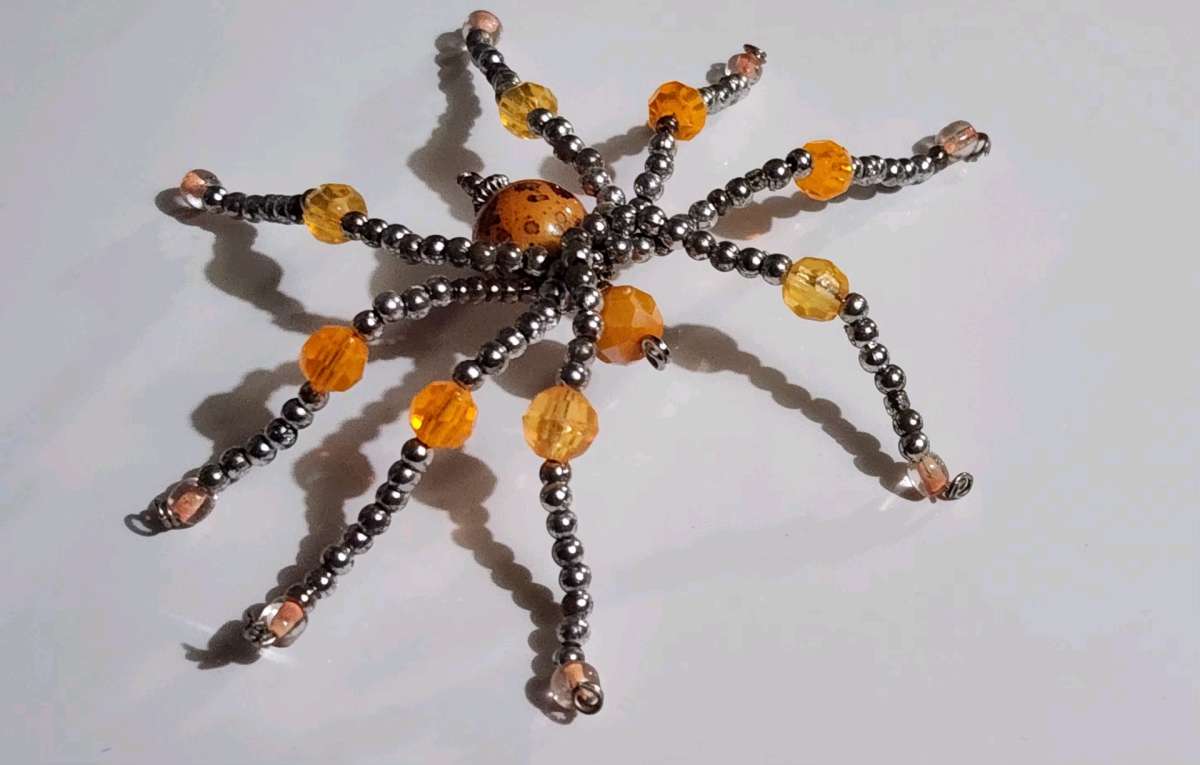 handmade beaded spider