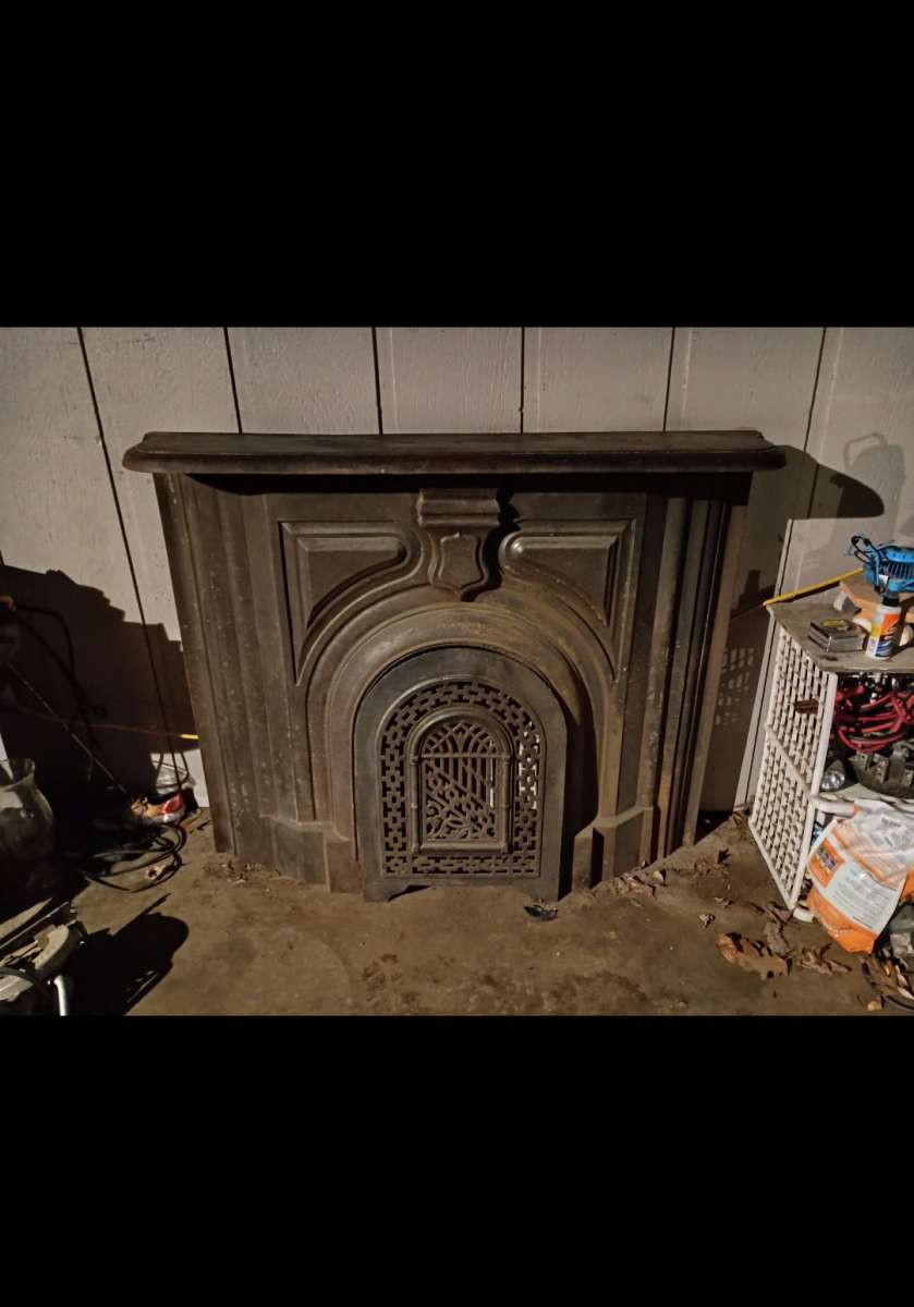 Victorian Cast Iron Fireplace Surround and Mantle