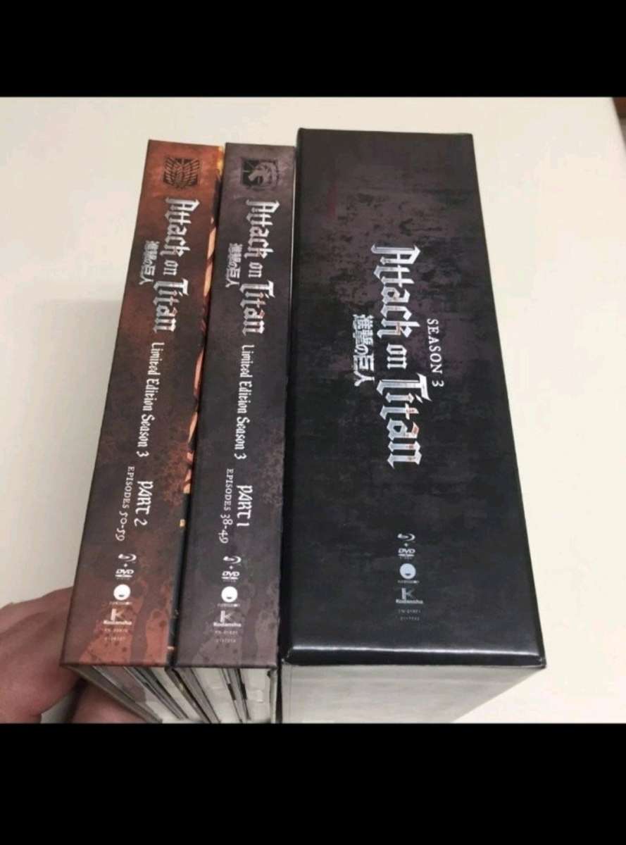 Attack on Titan season 3 Limited Edition complete set