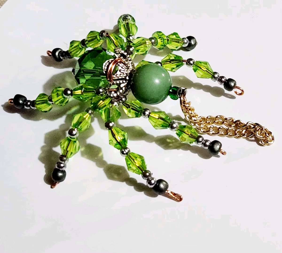 handmade glass beaded spider