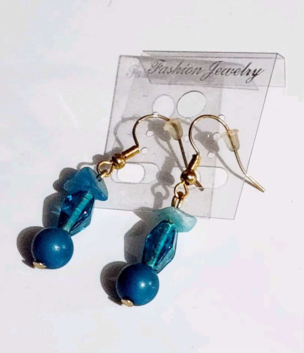 handmade glass beaded earrings