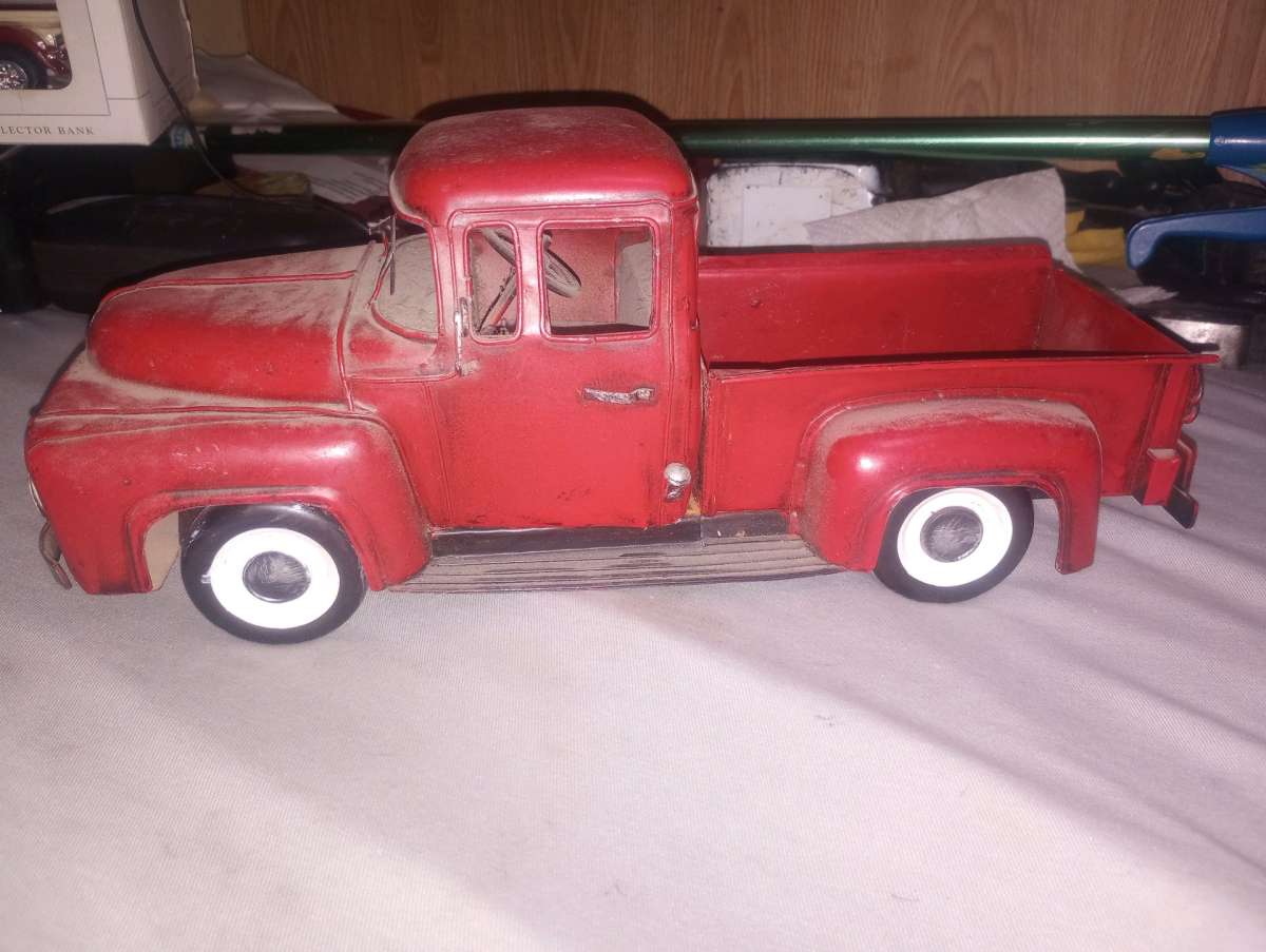vintage Red Metal Trucks