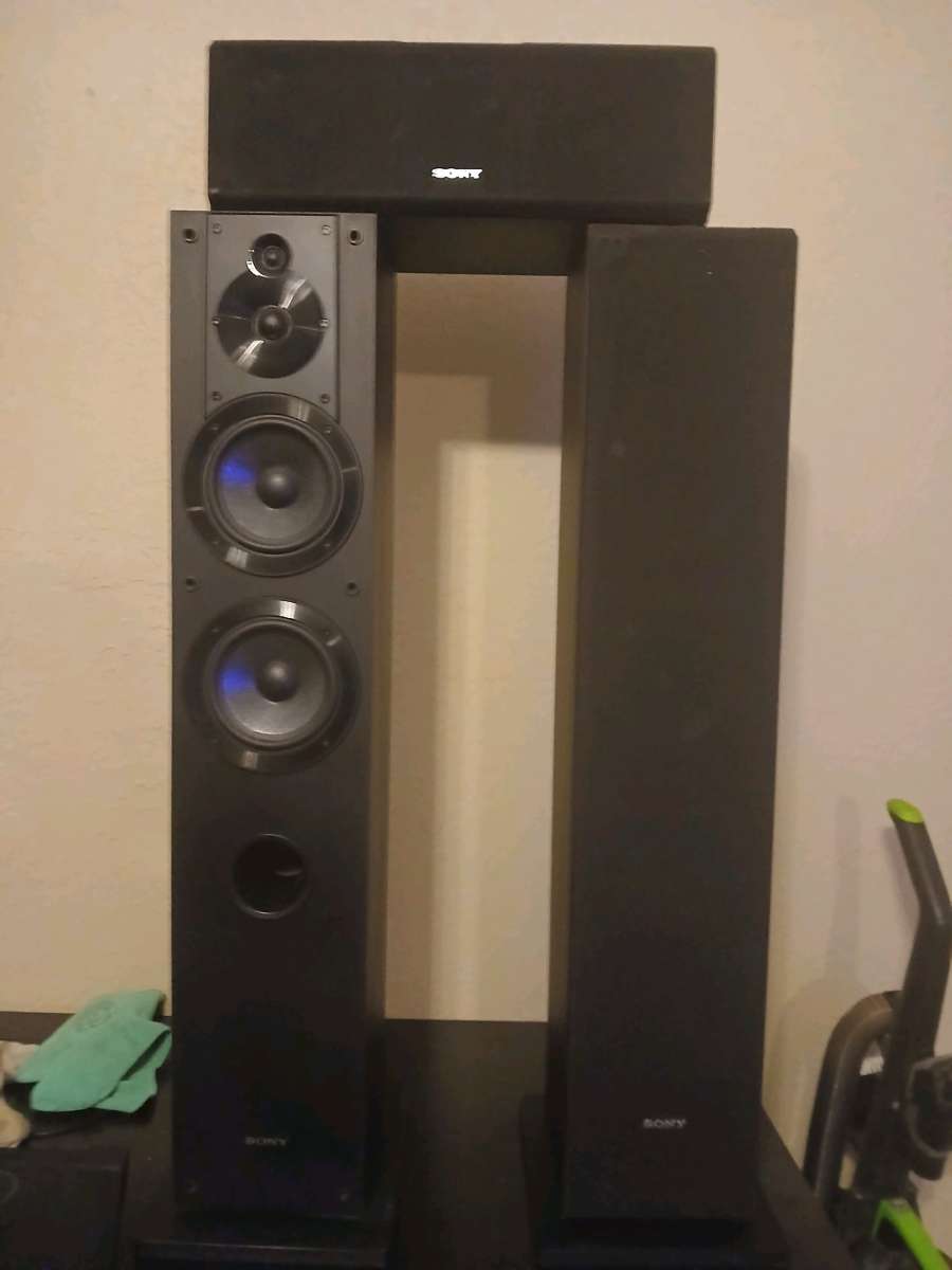 Sony Floor Speakers and a Center