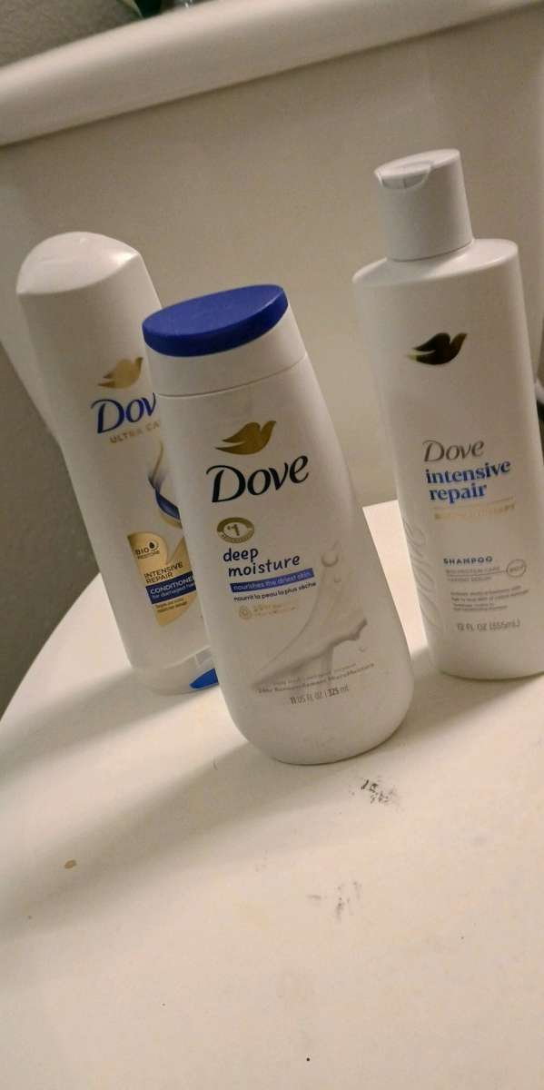 dove shampoo and conditioner and body wash