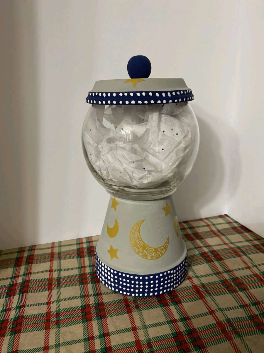 Homemade terracotta what not jars