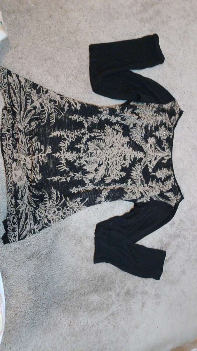 Black shirt with design