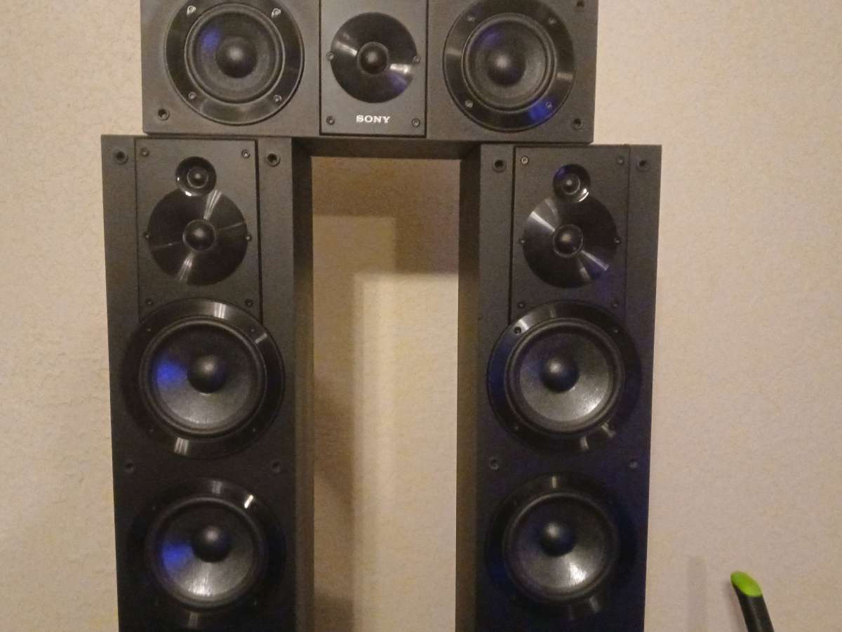 Sony Floor Speakers and a Center
