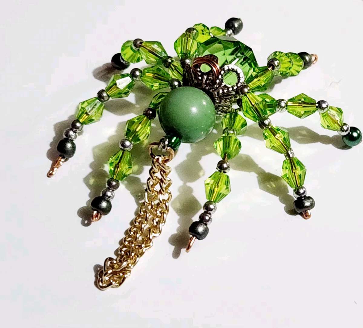handmade glass beaded spider