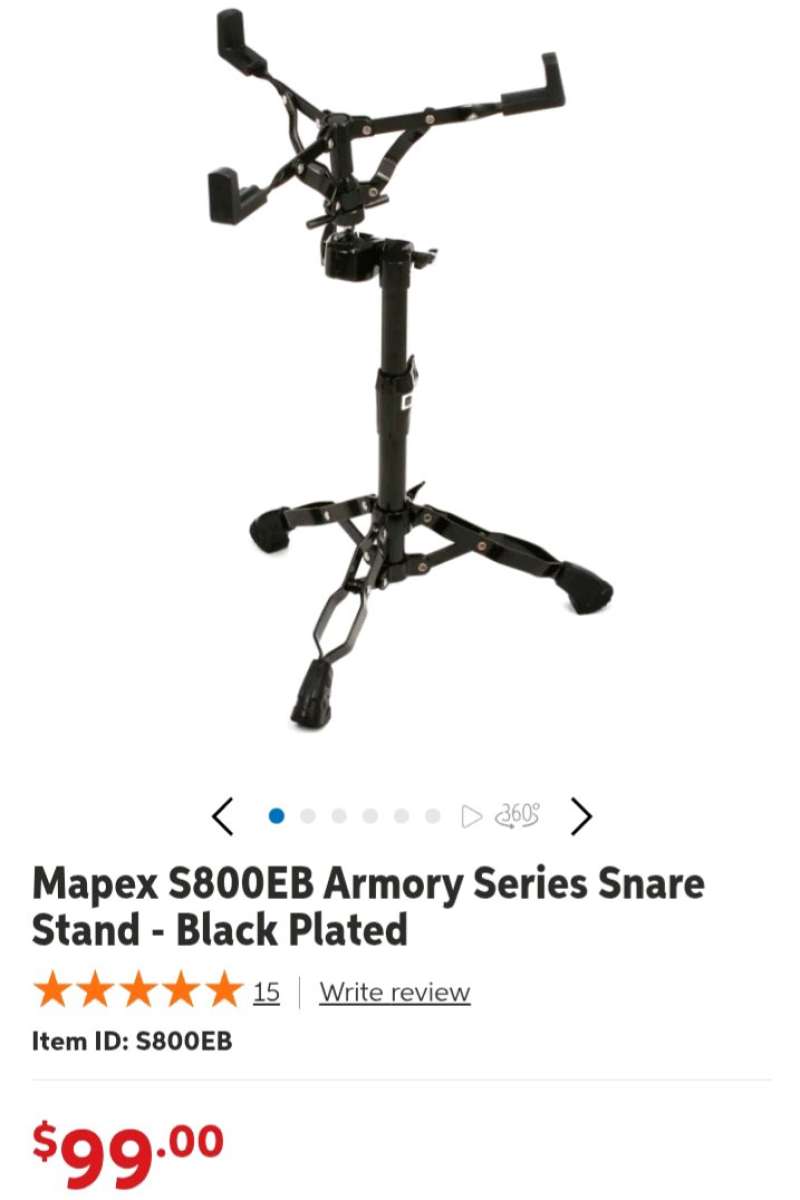 Mapex S800EB Snare Stand Black Veneered