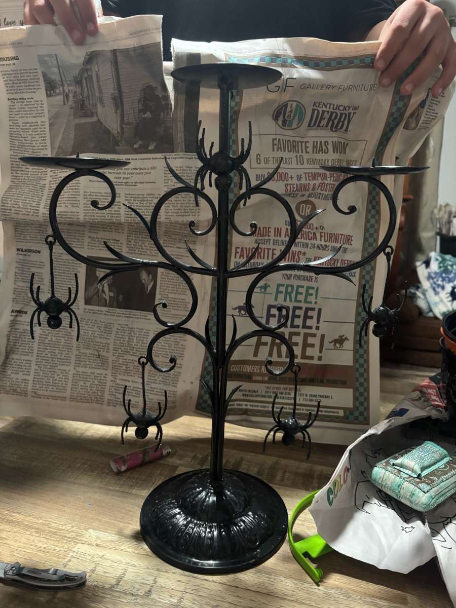 Double Halloween candle holder