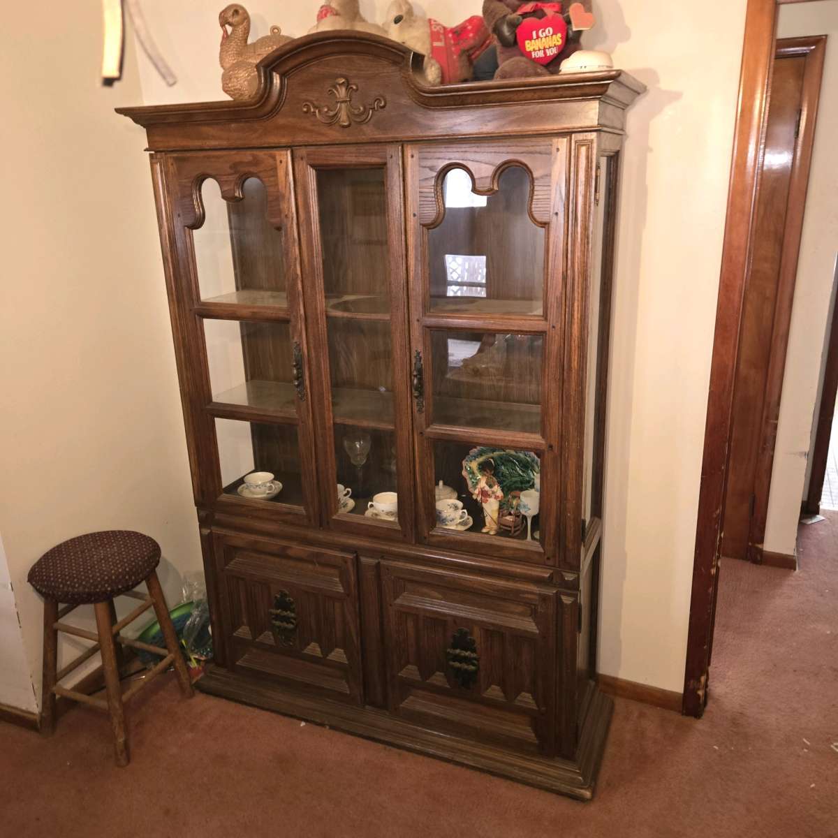 Vintage 1960s Keller Furniture Spanish Revival Solid Oak cab