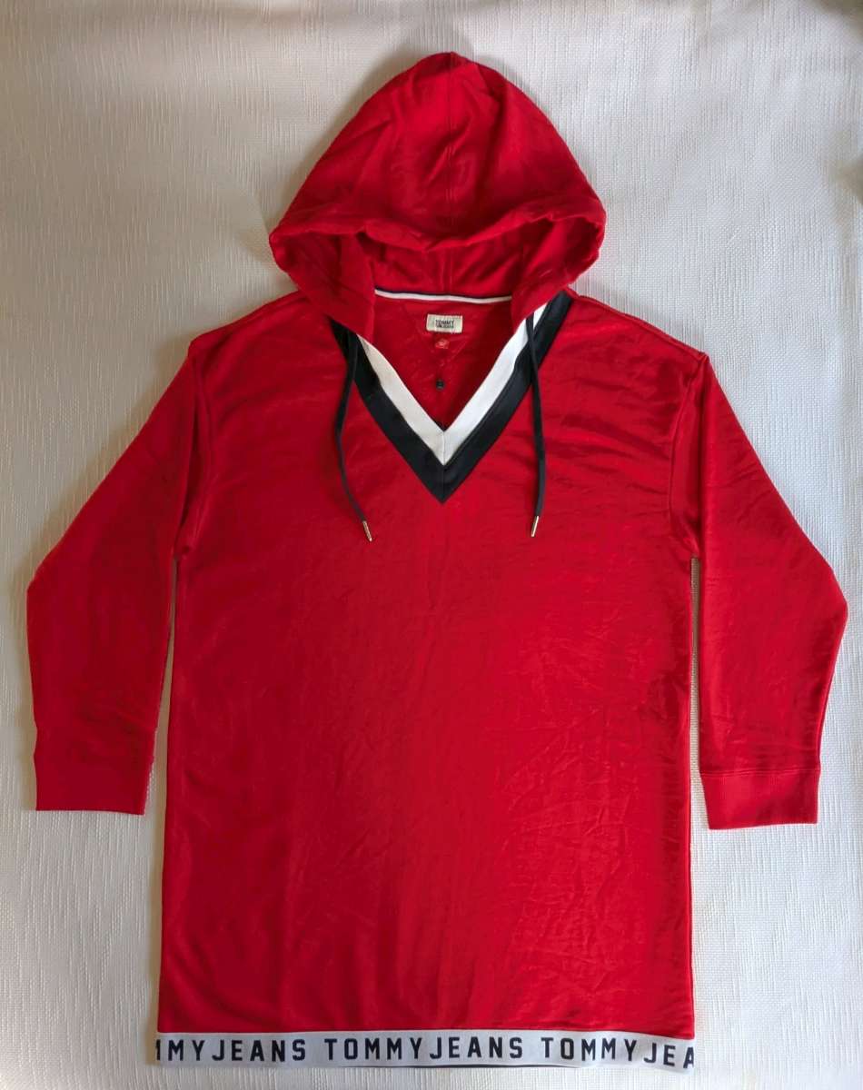 Tommy Hilfiger Tommy Jeans Womens Hooded Sweatshirt Dress