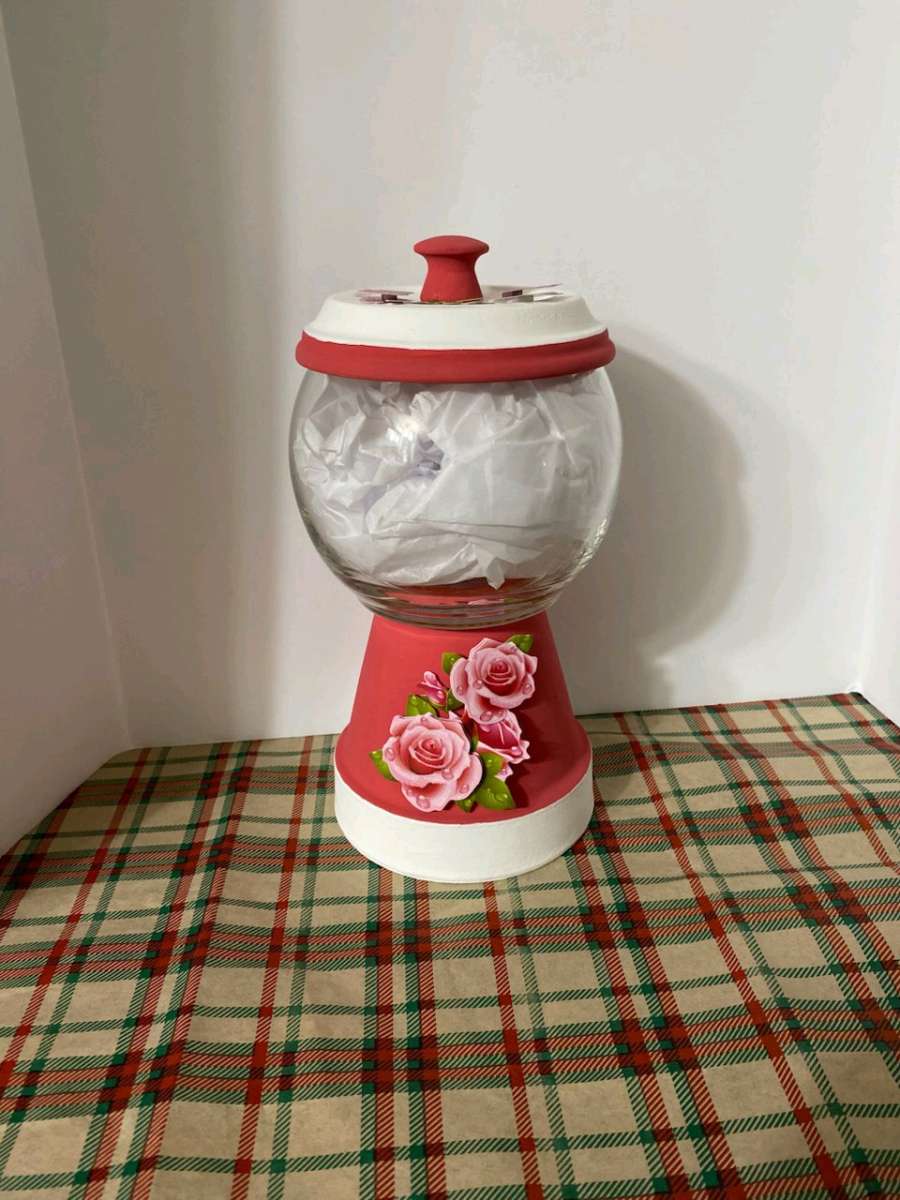 Homemade terracotta what not jars