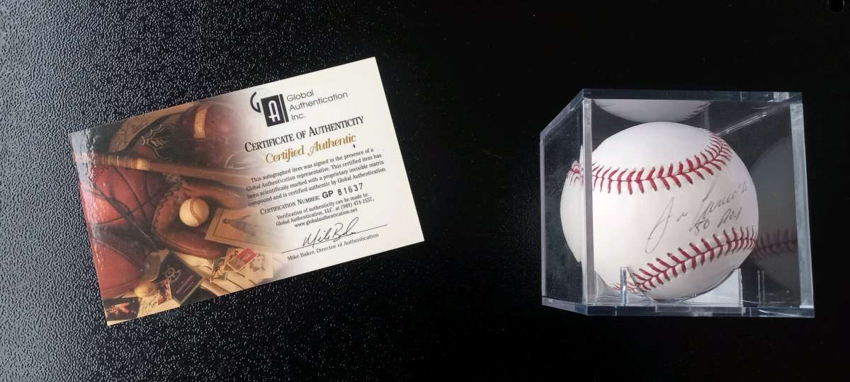 baseball signed by Jose Canseco with coa