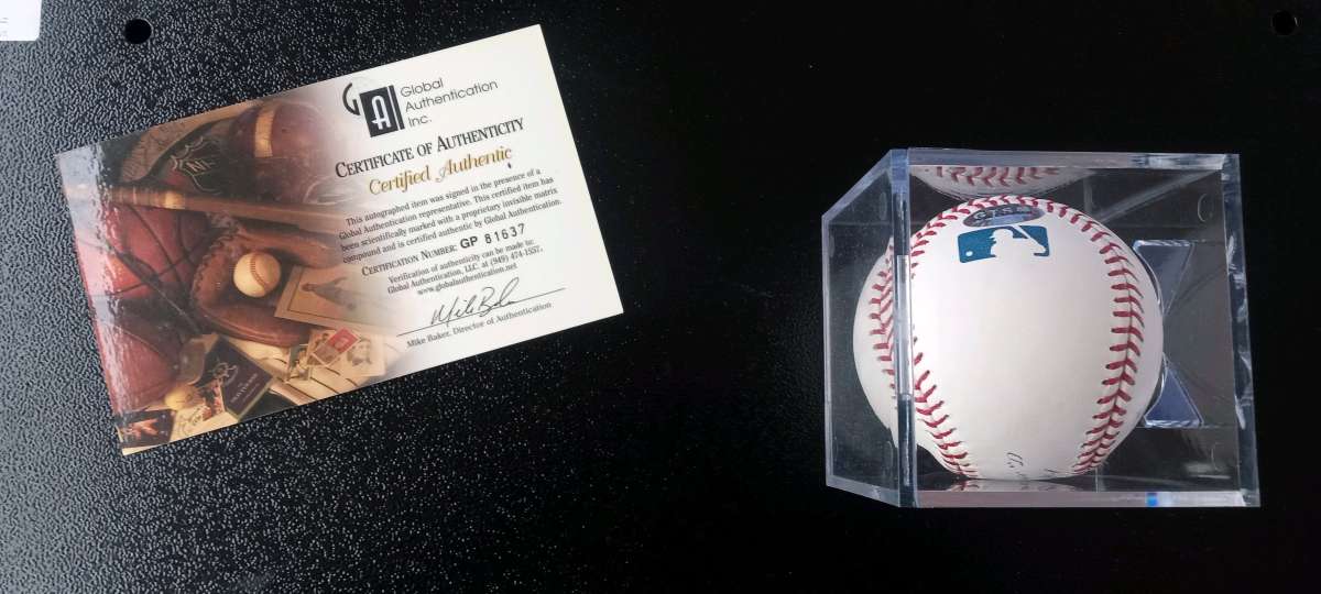 baseball signed by Jose Canseco with coa