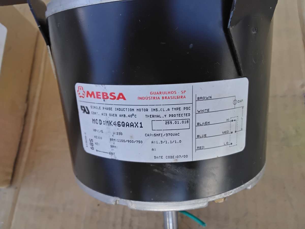 MEBSA IND 12 HP Electric Motor Dual Shaft Brand New