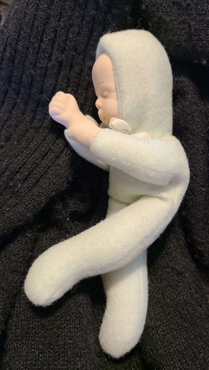 1980 OOAK Vintage SoftBody 7 Porcelain Sleeping Baby Doll  R