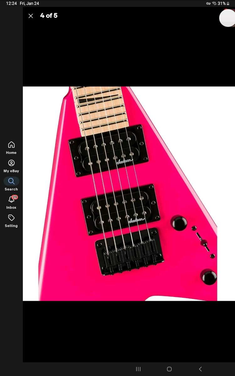 Jackson Electric guitar almost new Barbie Pink